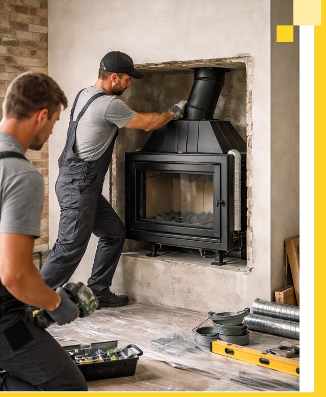 Установка каминных топок в Елизове: монтаж, подключение