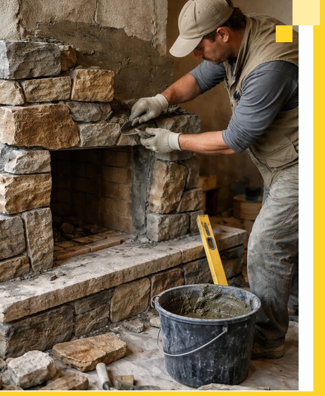 Изготовление и установка каменных каминов под ключ в Елизове