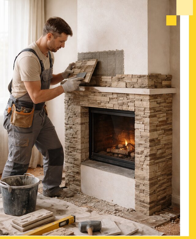 Изготовление и монтаж каминов для дома под ключ в Елизове