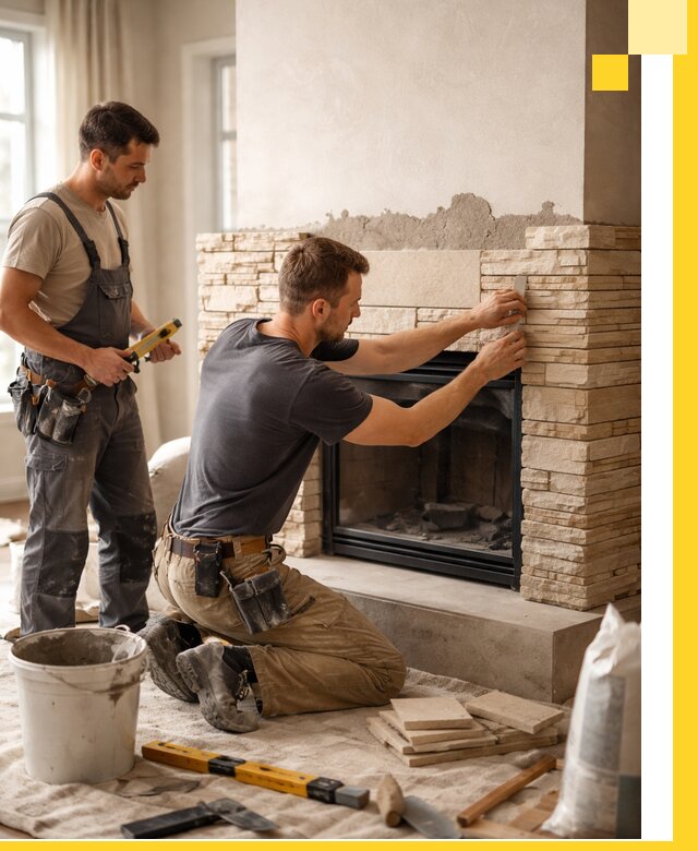 Установка и монтаж каминов для загородного дома в Елизове