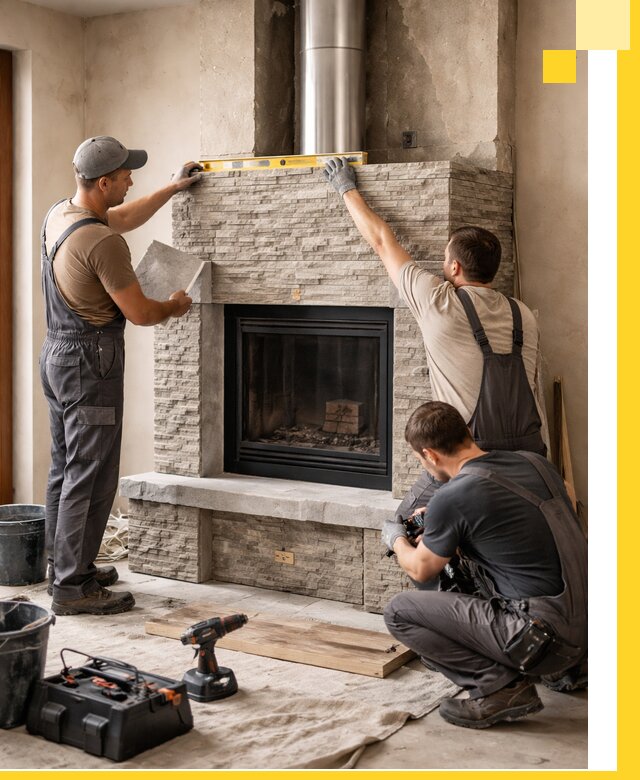 Профессиональный монтаж каминов под ключ в Елизове для дома