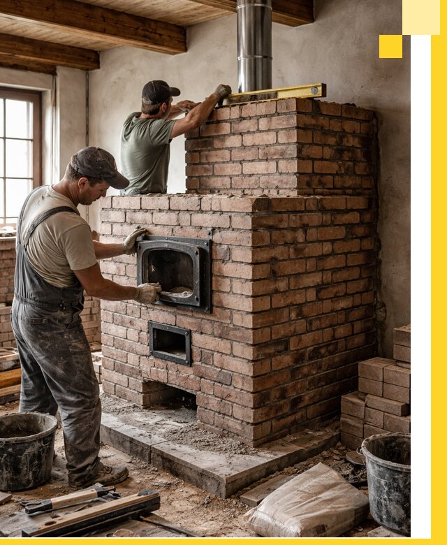 Печи для загородного дома под ключ в Елизове — монтаж и сервис