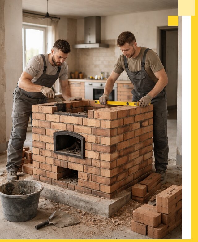 Установка и монтаж печей в частном доме в Елизове под ключ