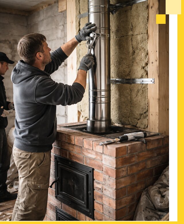 Изготовление и монтаж печей и дымоходов под ключ в Елизове