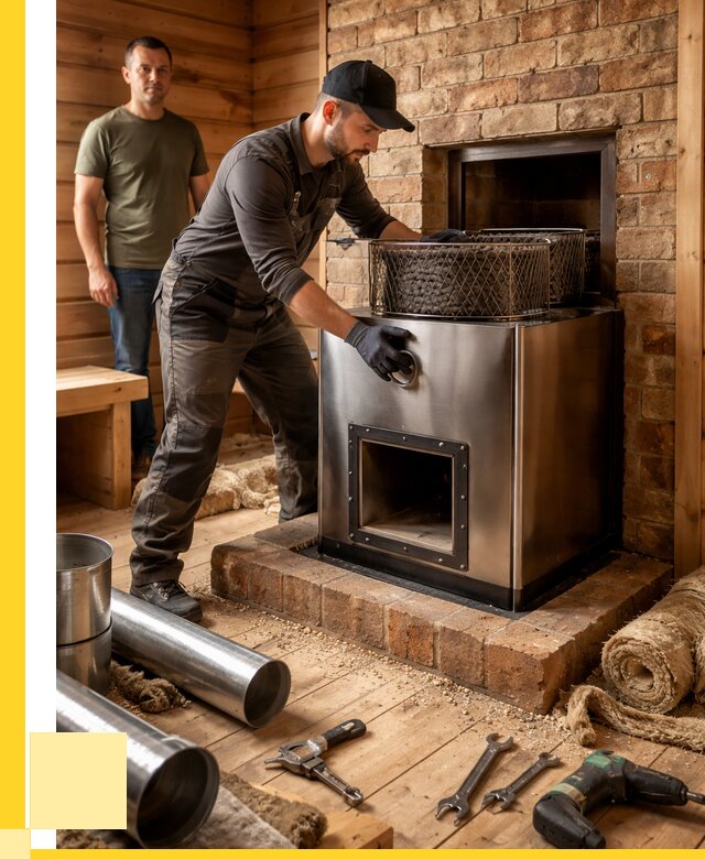 Монтаж банных печей под ключ в Елизове от 18230 р., ЭриданЛзв