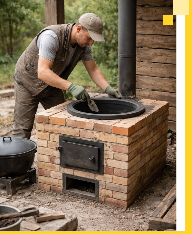 Изготовление и установка печей для казана в Елизове под ключ