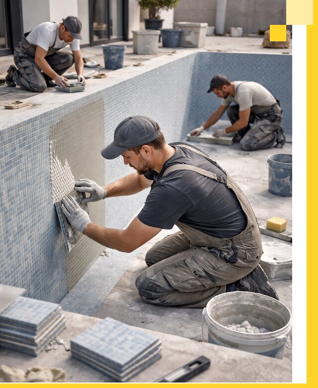 Облицовка бассейнов в Елизове плитка мозаика гидроизоляция