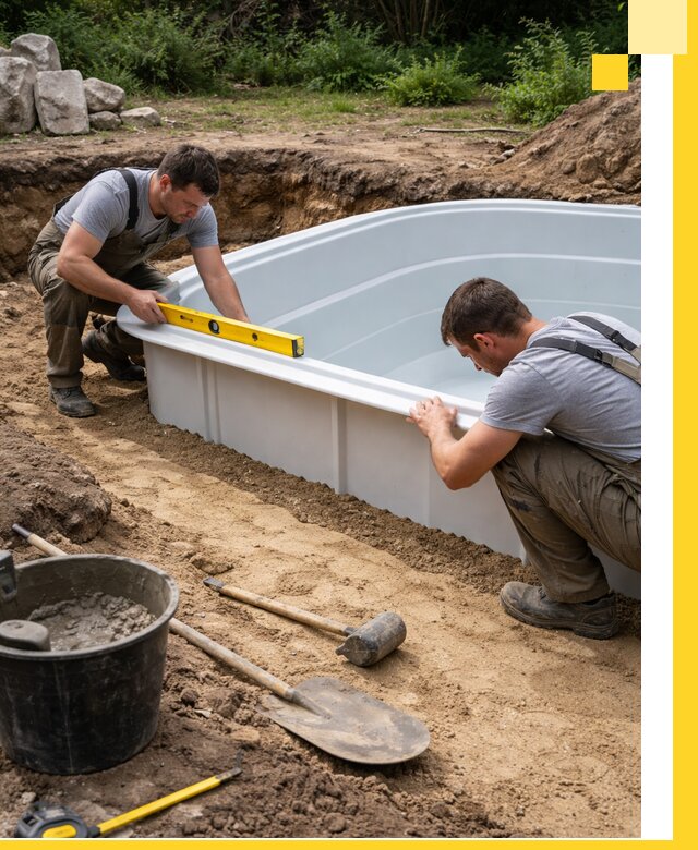 Производство и установка пластиковых бассейнов в Елизове под ключ