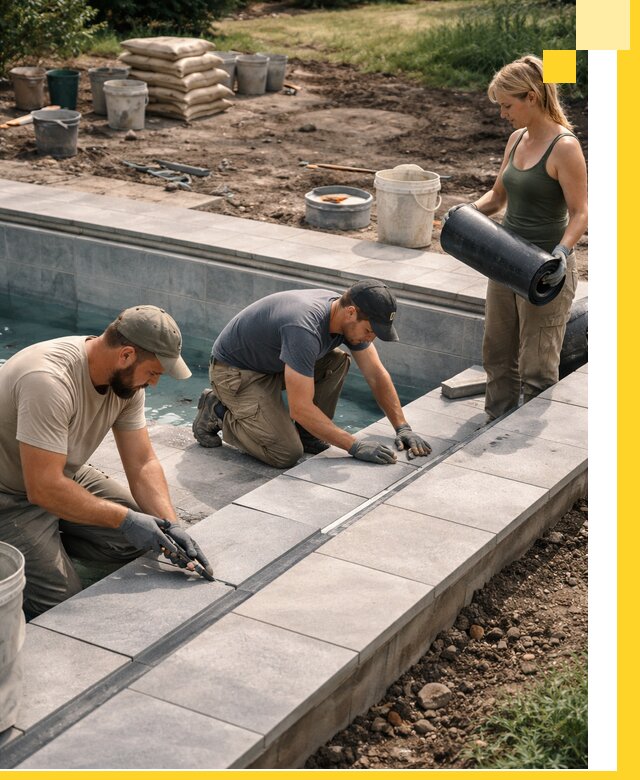 Строительство и монтаж уличных бассейнов под ключ в Елизове