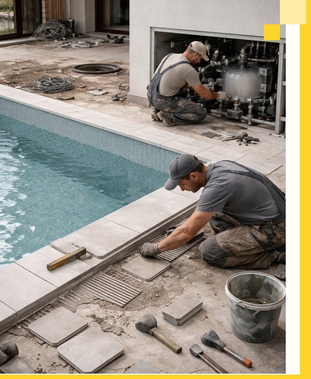 Строительство и монтаж бассейнов в коттедже в Елизове