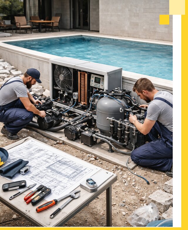 Проектирование и монтаж бассейнов с подогревом в Елизове