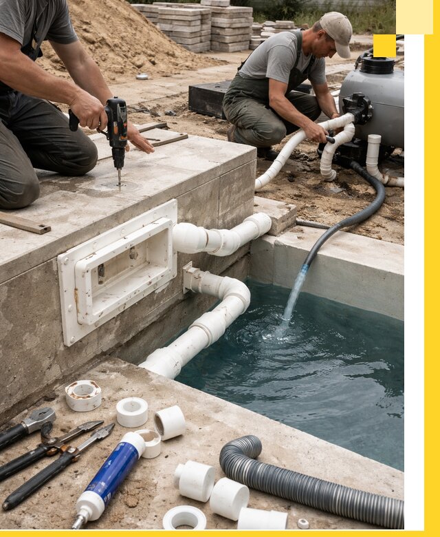 Строительство скиммерных бассейнов под ключ в Елизове