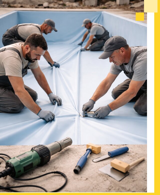 ПВХ пленка для бассейнов с монтажом и гарантией в Елизове