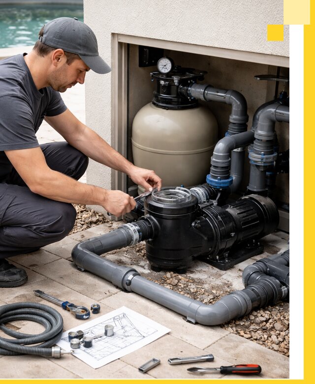 Поставка, монтаж и сервис насосов для бассейнов в Елизове