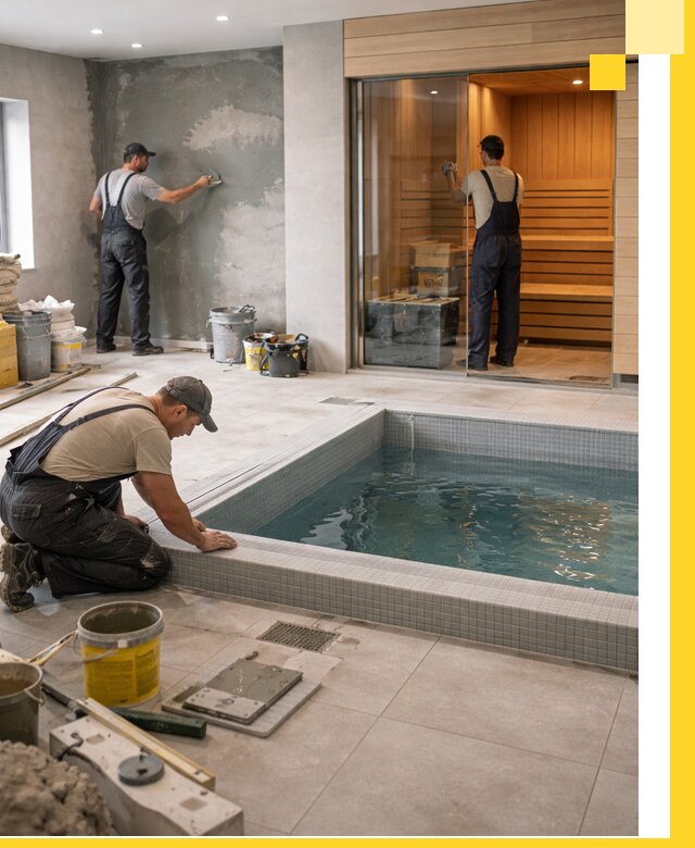 Проектирование и строительство сауны с бассейном в Елизове