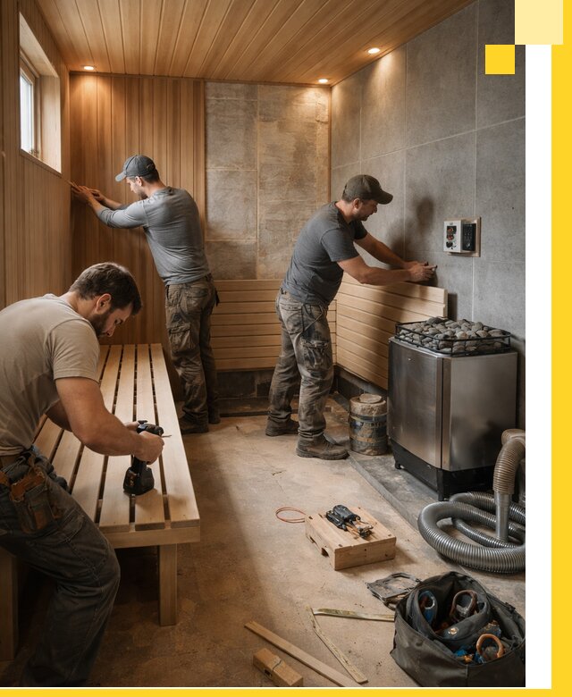 Сауны под ключ в Елизове, проектирование, строительство, отделка