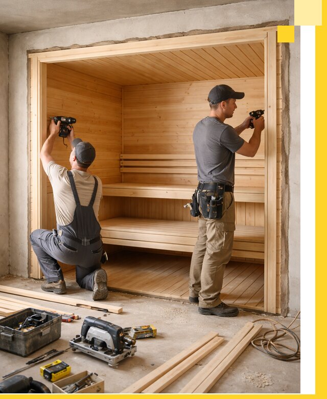 Монтаж саун под ключ в Елизове — проектирование и установка