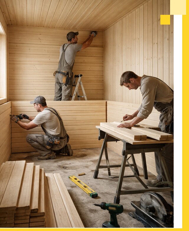 Обшивка саун в Елизове из натуральной древесины под ключ