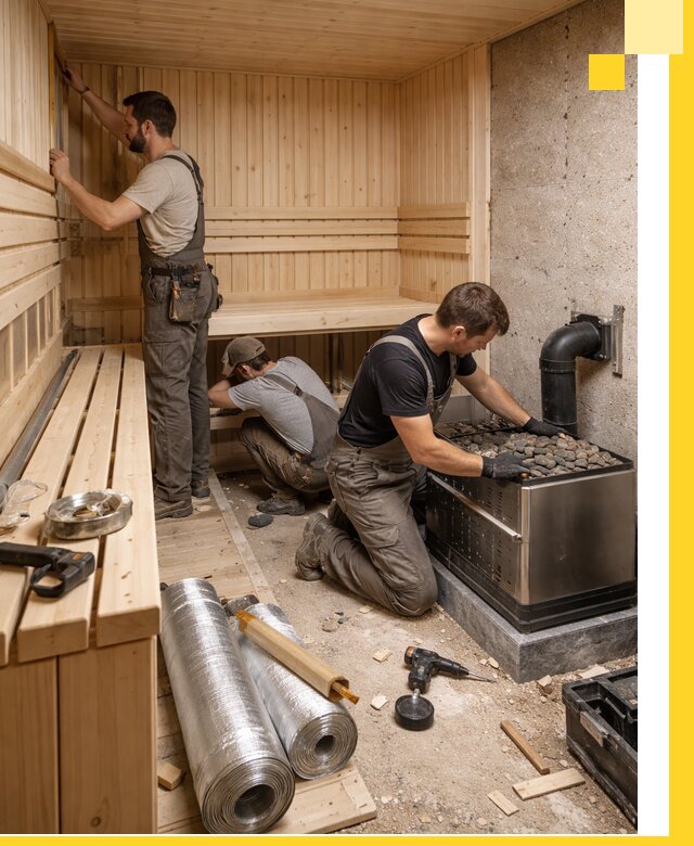 Индивидуальные сауны на заказ в Елизове под ключ, проект и монтаж