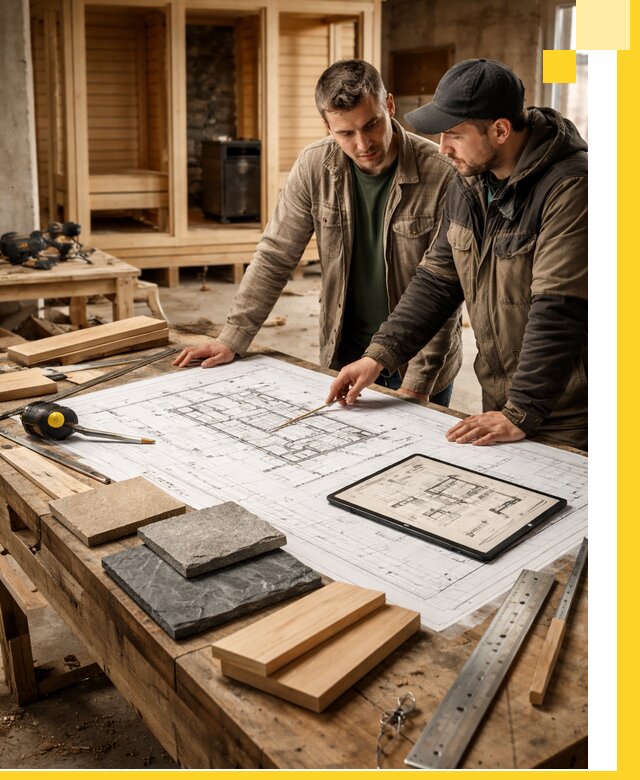 Проекты бань под ключ и планы строительства в Елизове