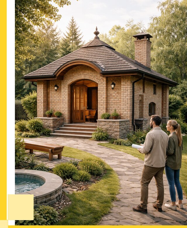 Проект кирпичной бани в Елизове от 30384 р. | ЭриданЛзв