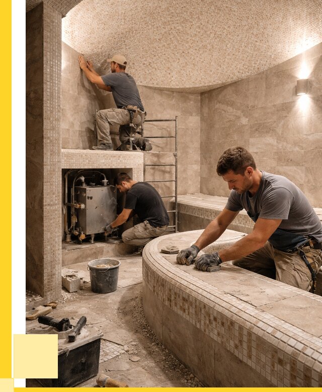 Монтаж хамамов под ключ в Елизове от 253200 р. ЭриданЛзв