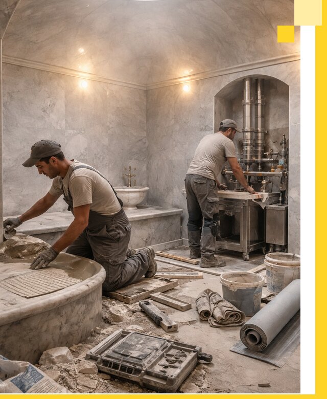 Строительство турецких бань хаммам под ключ в Елизове