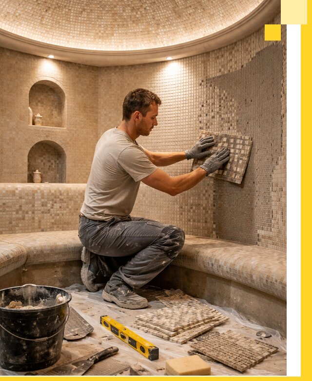 Устройство и монтаж домашнего хамама под ключ в Елизове