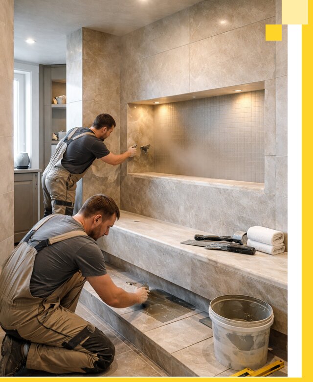 Профессиональное строительство хамама в квартире в Елизове