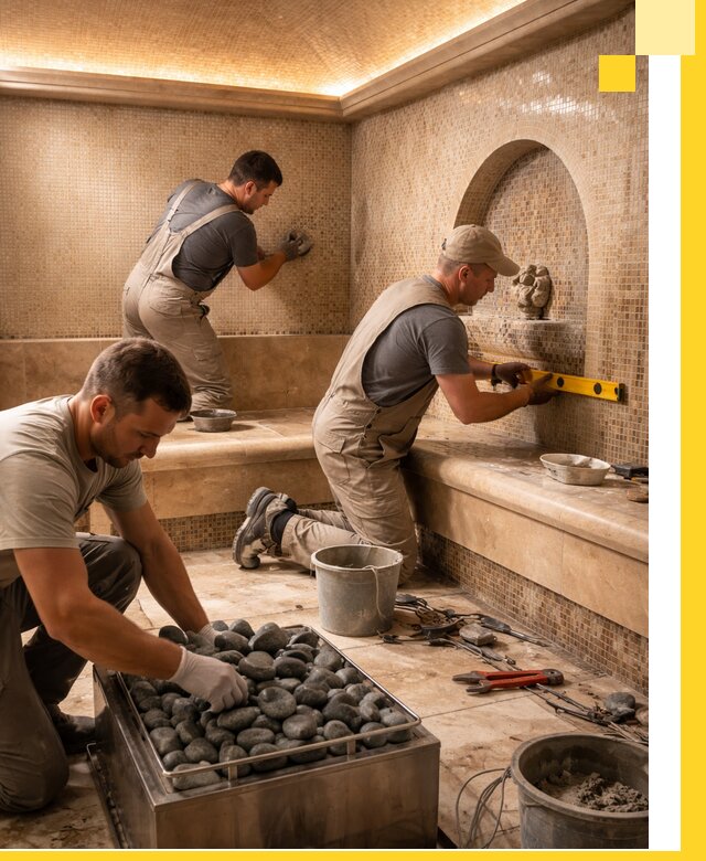 Проектирование и строительство хамама и сауны в Елизове