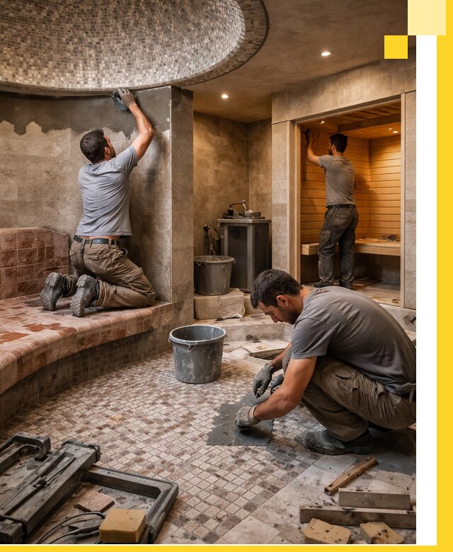 Проект и строительство хамама бани и сауны под ключ в Елизове