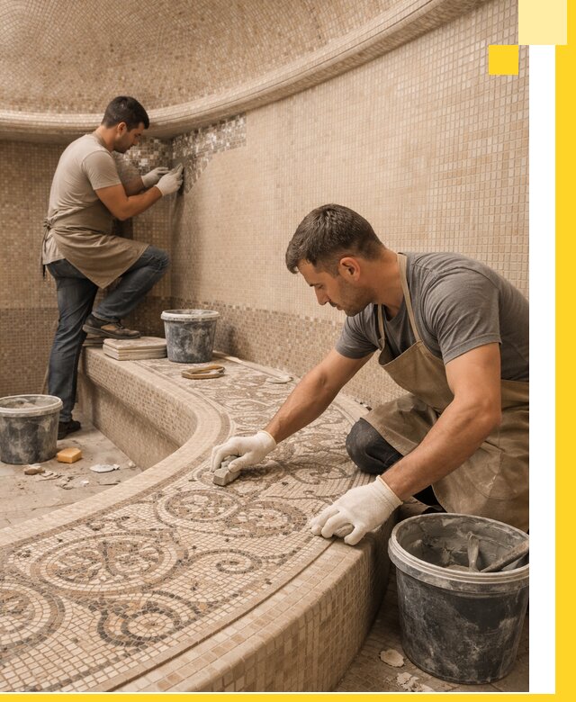 Плитка для хамама в Елизове, укладка, подбор и поставка