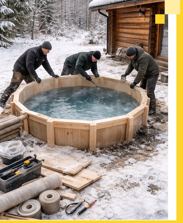 Изготовление и установка ледяных купелей под ключ в Елизове