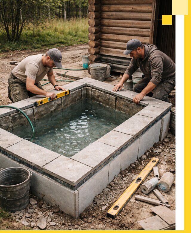 Изготовление и установка холодных купелей под ключ в Елизове